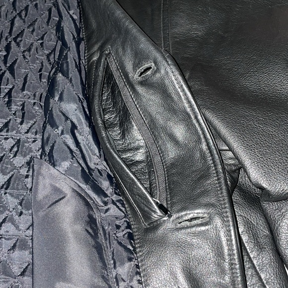 Mens Wilsons leather jacket- M Julian size Large - Picture 16 of 16